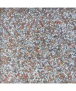 PIASTRELLA DA ESTERNO IN CEMENTO GHIAINO BIANCO/ROSSO 40X40X3,5 CM